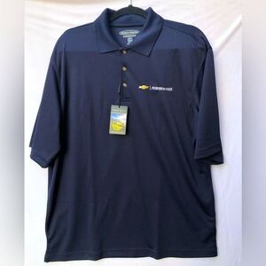 New Pebble Beach Performance Chevrolet Logo Polo Large Men’s Jordan Golf Navy